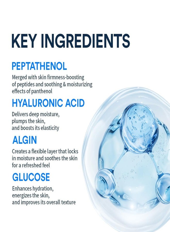 ANOTHERFACE PEPTATHENOL™ Aqua Balance Modeling Pack, Deep Hydrating & Cooling Jelly Mask, Intensive Calming & Soothing, Smooth Skin Texture, Home Spa Kit, Korean Skin Care, 4 cups in 1 Pack, Vegan - Image 5